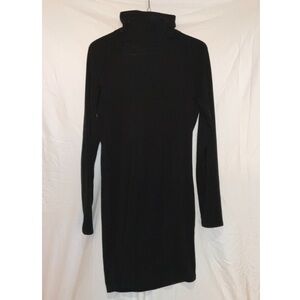 Black Turtleneck Long Sleeve Women's Dress